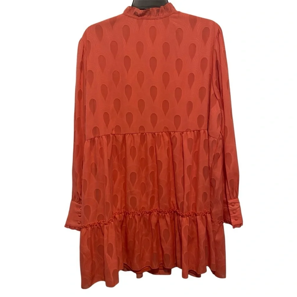 Ophelia Roe Women’s Tunic Blouse Size 2X Boho Flowy Peasant Tiered - Picture 2 of 12